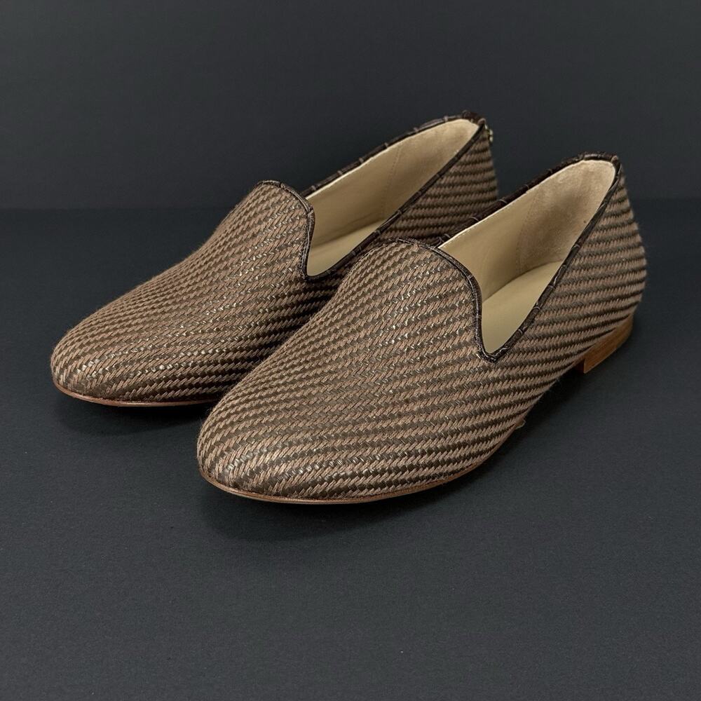House of ZALO Chocolate Raffia Slipper Women’s 8B Size